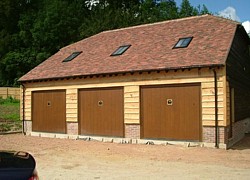 triple garage with VIP doors